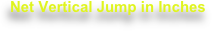 Net Vertical Jump in Inches